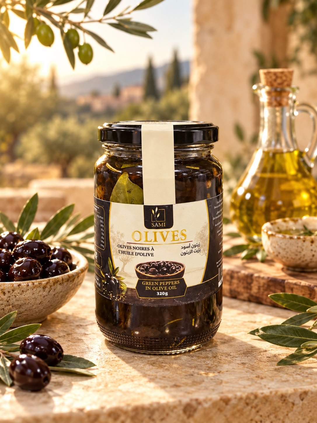 Olives noir a huile d'olive
