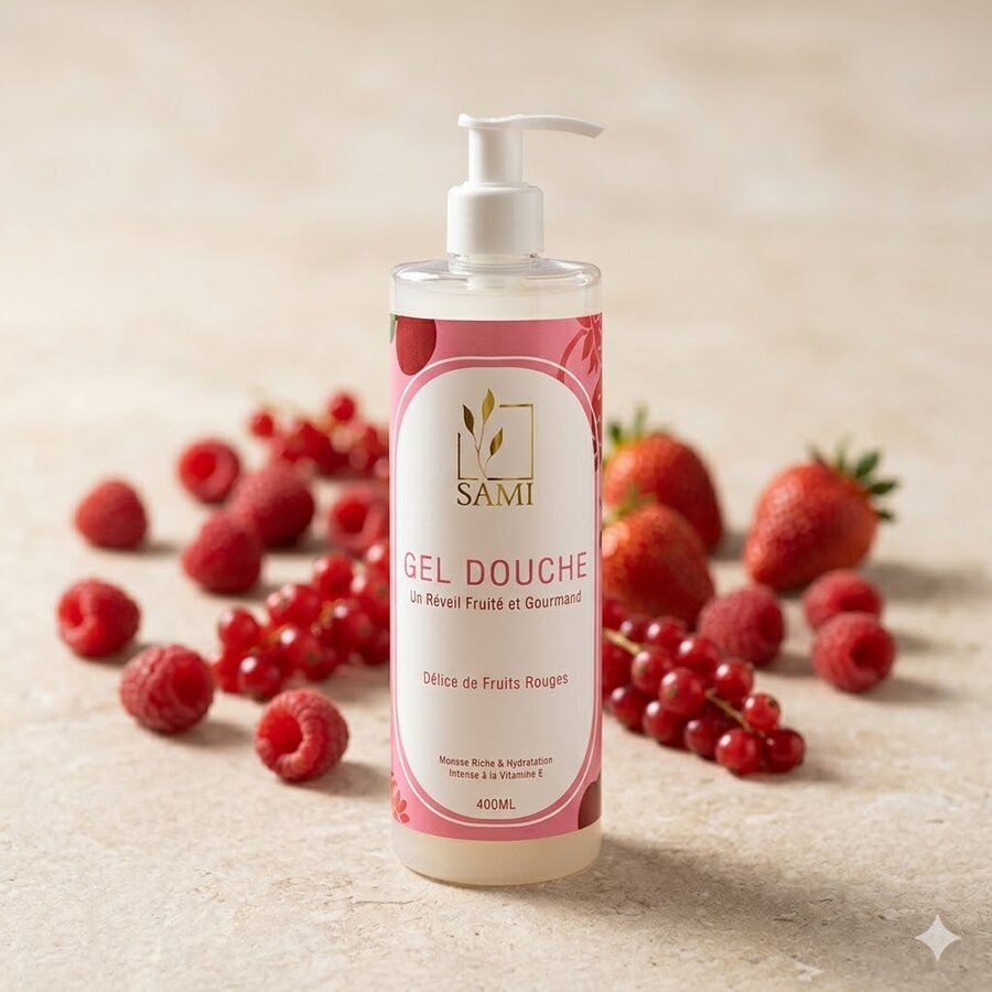 Gel douche fruits rouges